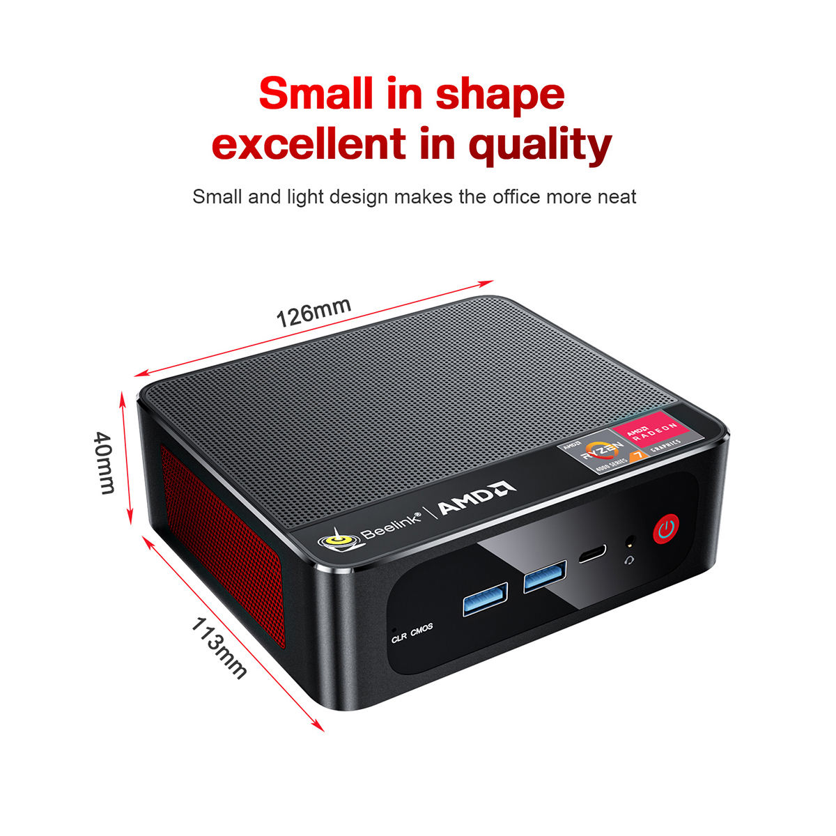Beelink SER4 Mini PC with AMD R7 4800U - 16GB/32GB DDR4