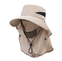 Nuevo Sombrero de Pesca para Hombre, para Montañismo al Aire Libre, de Ala Ancha, Transpirable, con Protección Solar y contra Mosquitos
