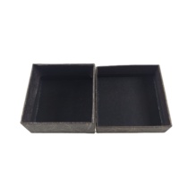 Boîte à bijoux rectangulaire en carton rigide brun, emballage durable recyclable PPWR, logo personnalisé, doublure en éponge, boîte mate