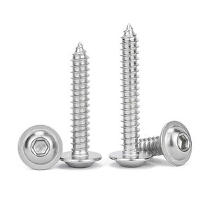 Vis autotaraudeuses en acier inoxydable 304 M3-M8 à tête champignon PWA avec six pans creux et rondelle pour le bois - Product Image 5