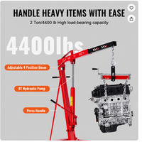Nouvelle grue de levage de moteur Jingtong pour atelier automobile, électrique hydraulique, en alliage d'aluminium, pliable, avec câble métallique de 4 mm, capacité 2t/3t, de fabrication chinoise