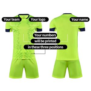 2023 nuovo stile personalizzato Logo adulto arbitro di calcio Set maglia da arbitro di calcio uniforme da calcio uomini Set di allenamento - Product Image 6