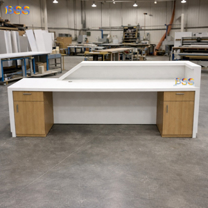 Mostrador de Recepción Blanco para Oficina, Diseño de Lujo Personalizado en Corian, Estilo Moderno para Salón de Belleza, Spa, Hotel, <span class=keywords><strong>Consultorio</strong></span> Dental - Product Image 5