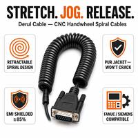 Cable Espiral Industrial de Cobre Desnudo al por Mayor, 26 Hilos, 5m~6m de Longitud Extensible, Aislamiento de PE, Clasificación IP67, Bajo Voltaje, DERUL