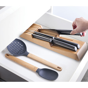 Portacoltelli Lacor a 10 scomparti in legno per l'organizzazione della cucina - Product Image 2