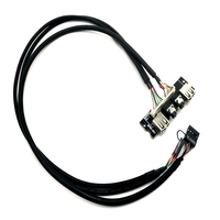 Connecteur USB Audio 9 broches pour panneau avant de boîtier PC, câble de bureau 3,5 mm pour écouteurs et microphone, tressé, charge rapide 3A