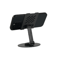 Nouveau support de téléphone et tablette pliable multifonctionnel en métal 2025, portable, gain de place, flexible, rotatif à 360°, réglable en hauteur et en angle
