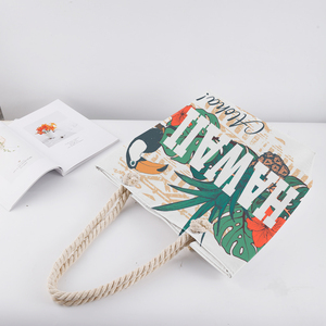 <span class=keywords><strong>Sac</strong></span> fourre-tout Hawaii grande capacité pour dames île Souvenir toile voyage surf <span class=keywords><strong>sac</strong></span> de plage fermeture éclair pliable caractéristique lettre - Product Image 3