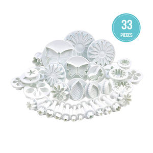พิมพ์กดคุกกี้ฟองดองต์เค้ก33ชิ้น,พิมพ์ตกแต่งรูปหัวใจดอกไม้ใบไม้ผีเสื้อเครื่องมือ DIY - Product Image 1