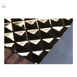 Hoja de espejo de oro rosa <span class=keywords><strong>SUS304</strong></span>, de acero inoxidable, para decoración de pared - Product Image 6