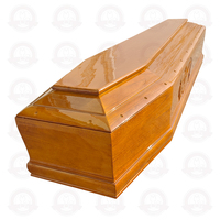 Ataúd de Madera Estilo Europeo con Certificación FSC, Ataúd Funerario Conmemorativo, Venta Directa de Fábrica