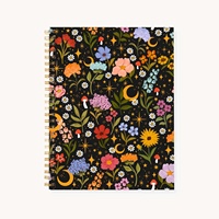 Carnet à spirales en papier artistique Yuezhicai avec couverture en cuir PU, design imprimé amusant pour un usage quotidien au bureau/à l'école