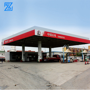 هيكل فولاذية احترافي جاهز للبناء إطار فضائي لتعبئة الغاز محطة بنزين مظلة سقف البناء مضخة وقود محطة وقود - Product Image 5