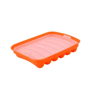 DIY handmade hamburger food grade baked silicone sausage making mold with lid