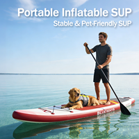 Planche de paddle gonflable tout usage avec pagaie en aluminium réglable et pompe pour rivière, lac et océan