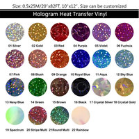 Vinilo Termotransferible Holográfico PU HTV al por Mayor en Rollo, Vinilo Personalizado OEM/ODM de Alta Temperatura para Camisetas, Bolsas, Gorras y Textiles