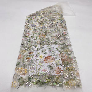 Nouvelle robe <span class=keywords><strong>de</strong></span> soirée pour femmes en tissu brocart imprimé à motifs floraux résistant à l'abrasion, avec des perles brodées - Product Image 1