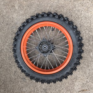 Roue arrière de moto tout-terrain 80/100-12 avec jante en acier, pièces pour VTT et UTV - Product Image 1