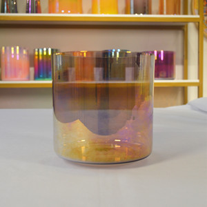 Cuenco de Cristal de Cuarzo Alquímico para Terapia de Sonido, Directo de Fábrica HF, <span class=keywords><strong>Cuencos</strong></span> de Sonido de Cristal de Luz Cósmica Marrón - Product Image 5