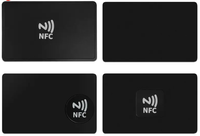 Carte de visite professionnelle en métal personnalisée RFID NFC avec puce NTAG213 13,56 MHz, code QR, emballage et design étanche