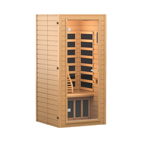 Estufa de Sauna Ecológica de Infrarrojos Lejanos de Espectro Completo, Baja Emisión de EMF, para 1-6 Personas, Apta para Apartamentos y Villas Modernas, de Madera Maciza de Hemlock, PLT