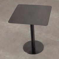 Table carrée en acier inoxydable au design minimaliste, antirouille, écologique, pour l'extérieur, hôtel, café, restaurant, école, salle à manger