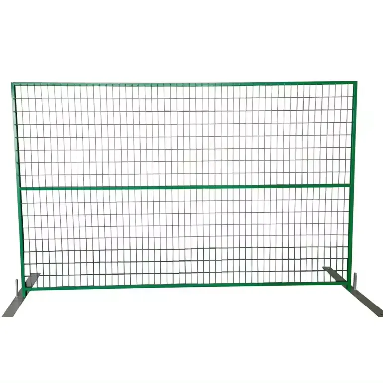Movable 6ft 8ft Galvanized Wire Mesh Black Chain Link Temporary Fence Panel
