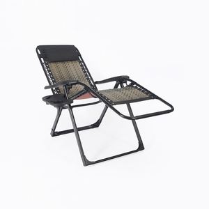 Modern Luxury <b>Zero</b> <b>Gravity</b> <b>Reclining</b> Sun Lounger Cup Holder Outdoor Garden Leisure Chair with Thick Cushion Foldable Hotel - Product Image 1