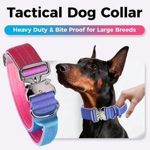 Custom Tactical Gradient Dog <b>Collar</b> Luxury Training Dog <b>Collar</b> <b>Leash</b> With Soft Padded for Dogs - Product Image 3