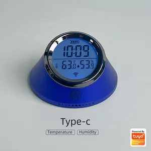 LCD-Scherm Temperatuur En Vochtigheid Sensor 500Mah Type-C Oplaadbare Tuya Smart Life Zigbee 3.0 Sensor