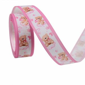 Ruban gros-grain simple face mignon de 2,2 cm x 10 yards pour la décoration de la chambre de bébé et l'emballage de cadeaux de naissance (pour fille) - Product Image 2