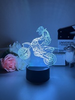 Lampe de Table en forme de moteur, veilleuse tactile pour motos, lampe de sommeil acrylique USB 3D LED