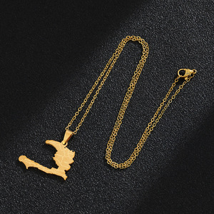 <span class=keywords><strong>Amérique</strong></span> <span class=keywords><strong>du</strong></span> <span class=keywords><strong>Nord</strong></span> Haïti Carte Nationale Drapeaux Étanche En Acier Inoxydable De Mode Bijoux Collier Pendentif En Gros pour Femmes Hommes 2026 - Product Image 5