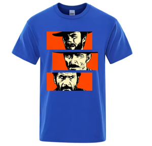 T-shirt unisexe en coton ample pour homme et femme, The Good the Bad and the Ugly, Angel Eyes, Tuco, Cowboy, Il buono brutto cattivo - Product Image 4