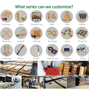 युसी आउटडोर ठोस लकड़ी सीढ़ी गेंद टॉस गेम के साथ वयस्कों और बच्चों के लिए लकड़ी के समुद्र तट खेल - Product Image 4