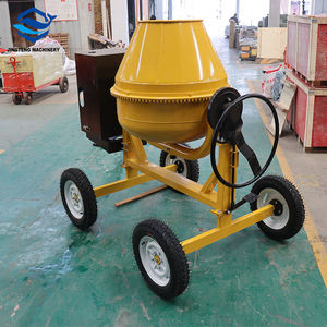 Mini mezcladora de hormigón móvil diésel con cubos, estantes de elevación, carros, mezcladora de cemento portátil, mezcladora de hormigón de alimentación automática - Product Image 1