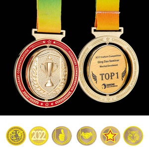 Medallas de Metal Personalizadas con Diseño de Logotipo Exclusivo, Premios para Eventos de Maratón, Proceso de Impresión por Transferencia de Calor, Medallas Deportivas - Product Image 2