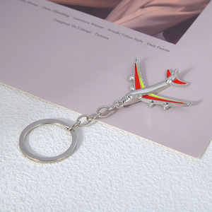Wholesale Metal <b>Airplane</b> Keychain Aviation Model <b>Bag</b> Pendant Travel Gift - Product Image 6