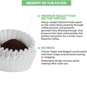 Nhà Sản Xuất Kích Thước Tùy Chỉnh Giỏ/Bát Hình Dạng Sóng Lọc Cà Phê Giấy Capsule Cup Màu Tự Nhiên Giấy Dùng Một Lần Lọc Cà Phê - Product Image 5