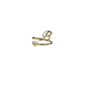 Fashion <b>Ring</b> 316L Stainless Steel PVD Gold Plating Heart Design For Women - Product Image 1