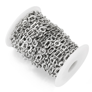 Stainless Steel Flattened Oval Round Chain Fashionable DIY <b>Bag</b> <b>Accessories</b> 506 WLL506 - Product Image 4