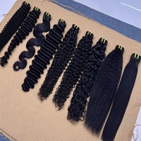 Extensions de cheveux vierges 100% alignées sur les cuticules, cheveux humains vierges non traités, vente en gros de cheveux vierges bruts brésiliens et vietnamiens
