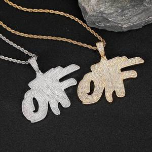 Colgante Hip Hop con Letra y Número de Burbuja Corona, Personalizado, Chapado en Oro Real, Engaste de Puntas, Plata 925, Moissanita, Joyería Bling Iced Out - Product Image 5