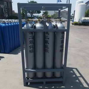 Laboratory 40L oxygen cylinder, acetylene cylinder <b>trolley</b>, gas cylinder storage cart, 4 sets of 6 sets of nitrogen cylinder - Product Image 4