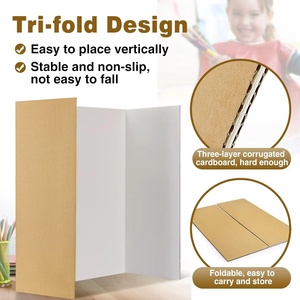 Hot Selling <strong>White</strong> Corrugated <strong>Paper</strong> Three Fold Poster Board Science Expo School <strong>Project</strong> Corrugated Cardboard - Product Image 6