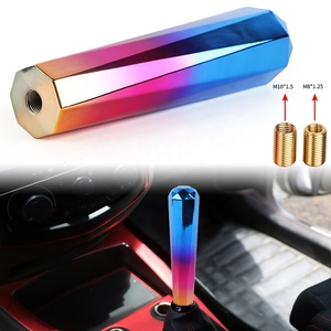 Accessoires de voiture JDM Pommeau de levier de vitesse manuel universel en aluminium Neo Burnt Blue Diamond <span class=keywords><strong>Shape</strong></span> 4 Sizes avec adaptateur de tête - Product Image 1