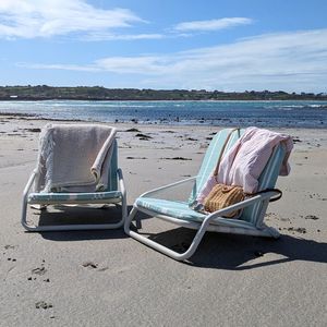 Silla de luna de aluminio ligera portátil premium personalizada, silla de <span class=keywords><strong>playa</strong></span> baja reclinable para acampar al aire libre, Picnic, piscina, <span class=keywords><strong>tumbona</strong></span> de arena - Product Image 3