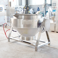 Huagang 2000L Grote Capaciteit Roestvrijstalen Kantelen Gas Verwarmd Industriële Bone Bouillon Soep Kokend Koken Mixers Boiler