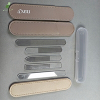 Lima de Uñas Profesional de Nanocristal Checo con Estuche de Lujo, Superficie Grabada Permanente, Pulidor de Cristal Sostenible para Uñas Naturales