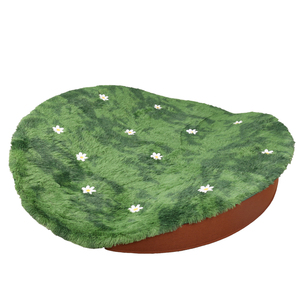 <span class=keywords><strong>Tapis</strong></span> rond premium en peluche peu encombrant avec deux coins, motif floral, pour salon, chambre et salle de jeux - Product Image 2
